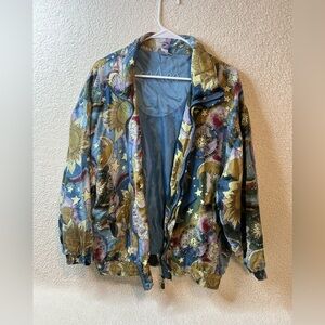 Vintage celestial moon & stars windbreaker jacket